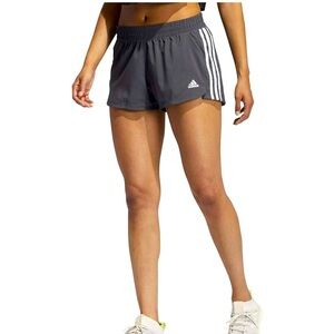 Adidas Women's Black Pacer 3-Stripe Athletic Shorts. Size 2X